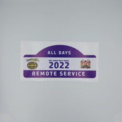 Remote service sticker