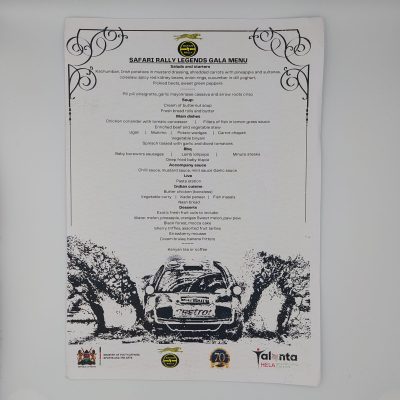 Gala menu